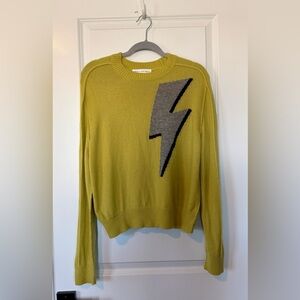 Robert Rodriguez Women’s Lightning Bolt Wool & Cashmere Sweater Yellow Size S